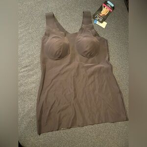 Bali Black Body Shaper Top with Built-In Bra
